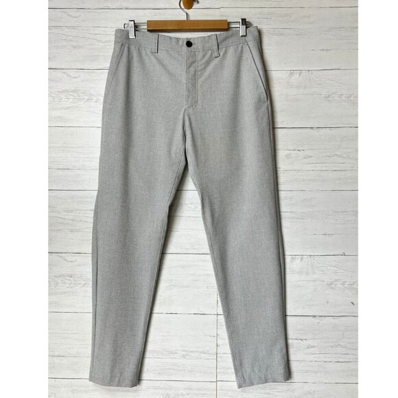 Zara Pants Womens Size 32 Gray & White Tiny Houndstooth Dress Office Business - Picture 1 of 15